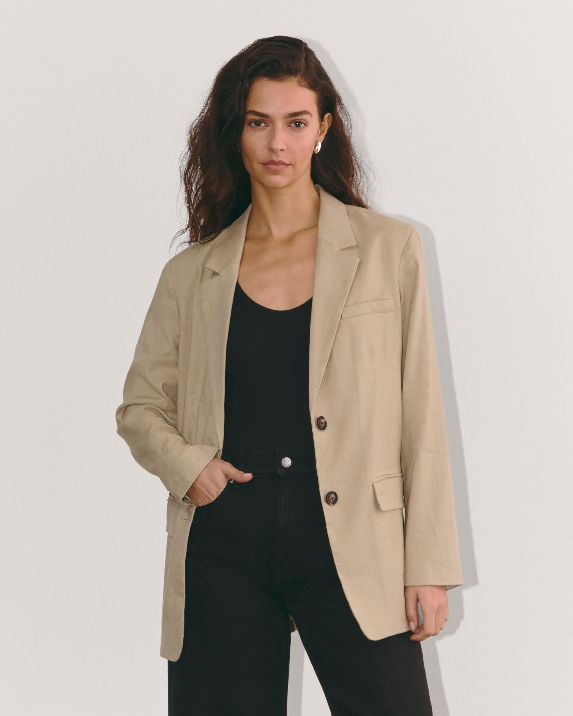 The Oversized Blazer in Stretch Linen Product Image