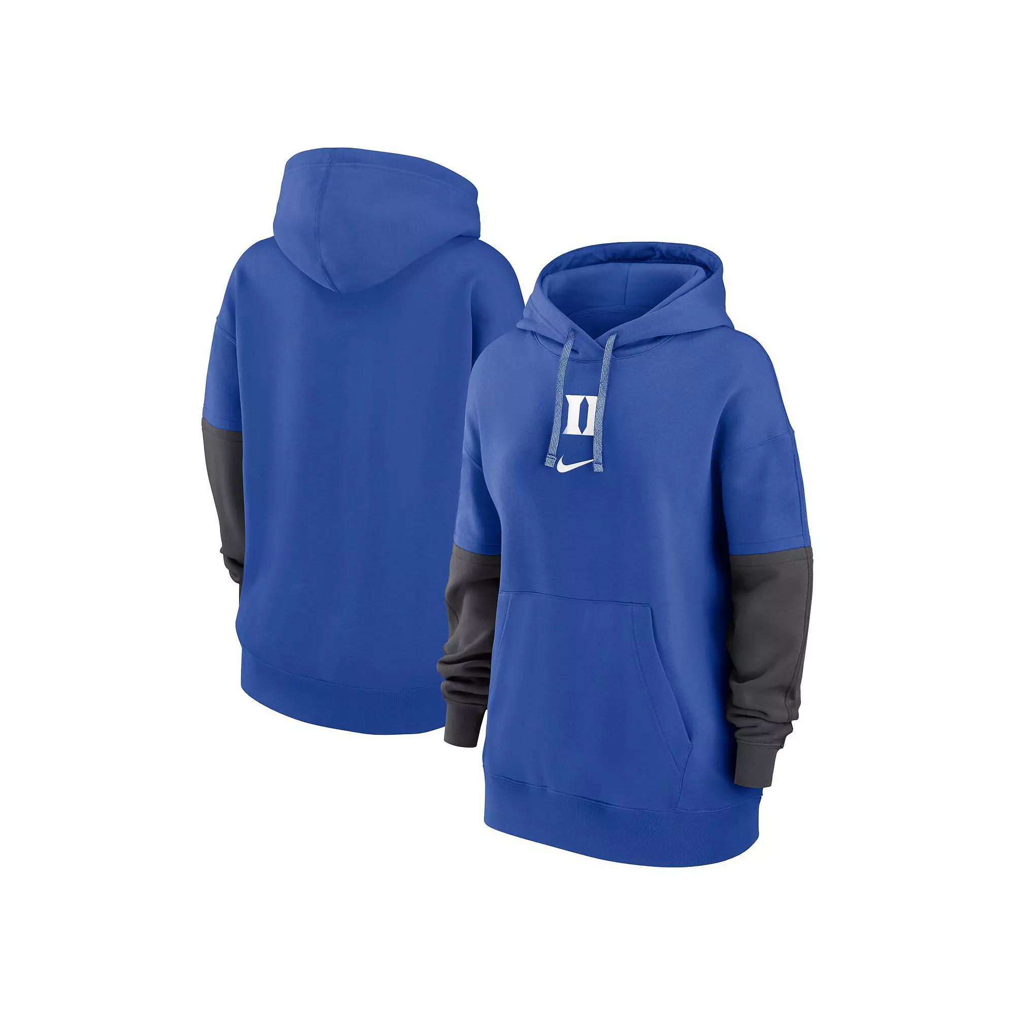 Women's Nike Royal Duke Blue Devils 2024 Sideline Essential Pullover Hoodie, Size: Large Product Image