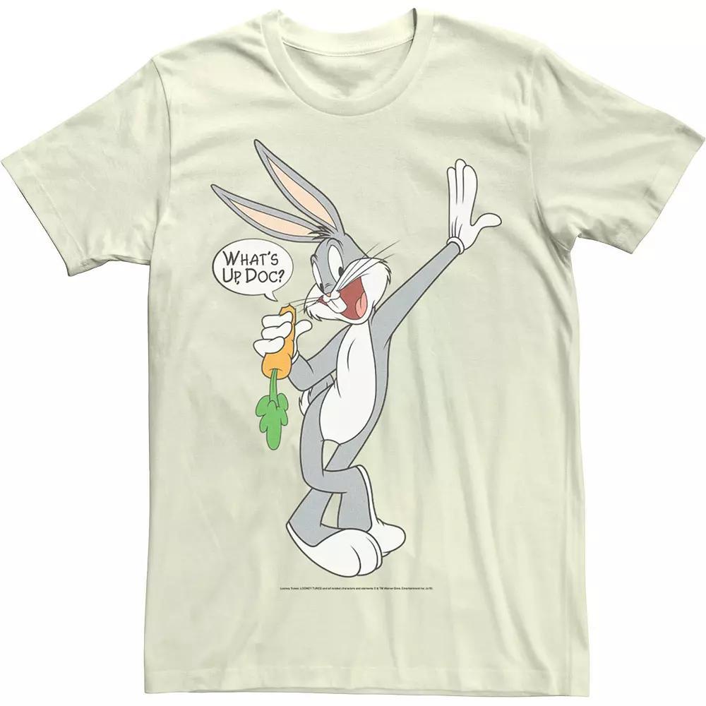 Men's Looney Tunes Bugs Bunny What's Up Doc Portrait Tee, Size: Medium, Natural Product Image