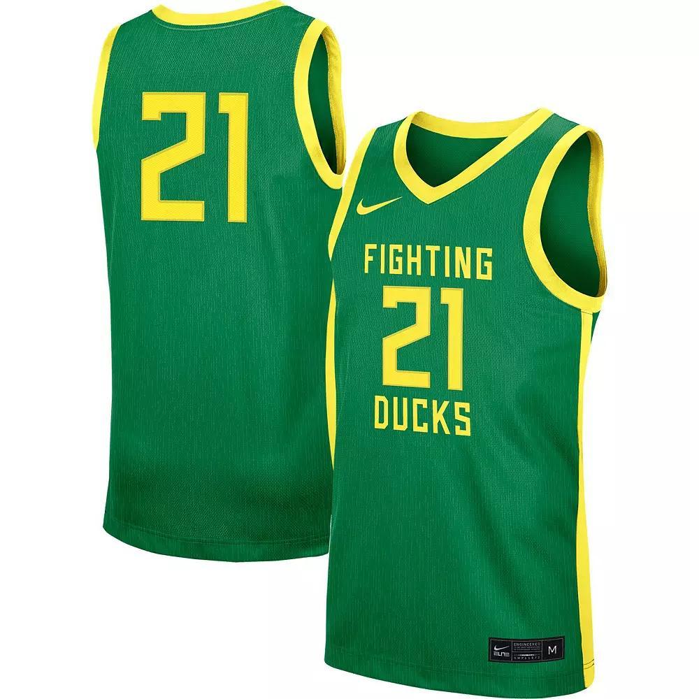 Men's Nike #1 Green Oregon Ducks Replica Basketball Jersey, Size: Large Product Image