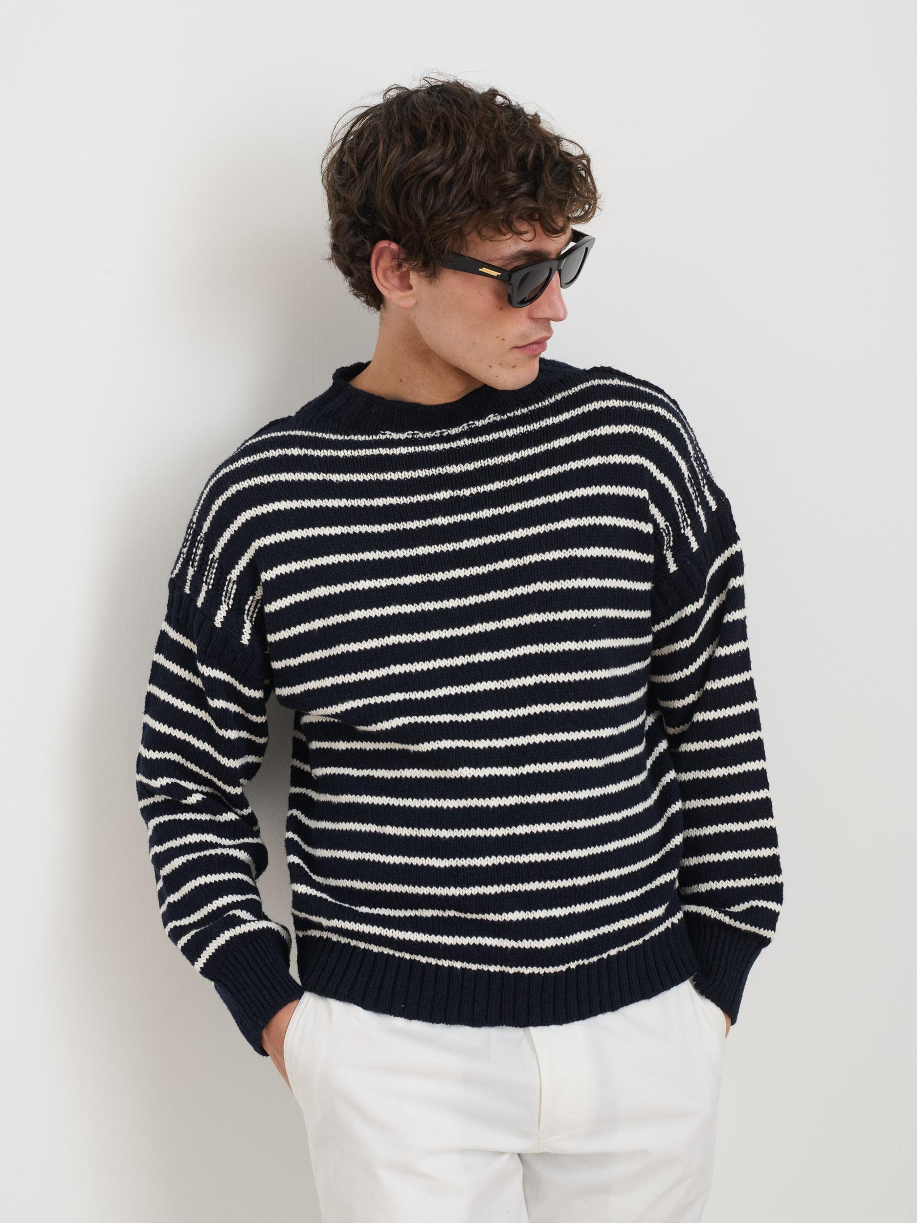 Harbor Stripe Sweater In Cotton Product Image