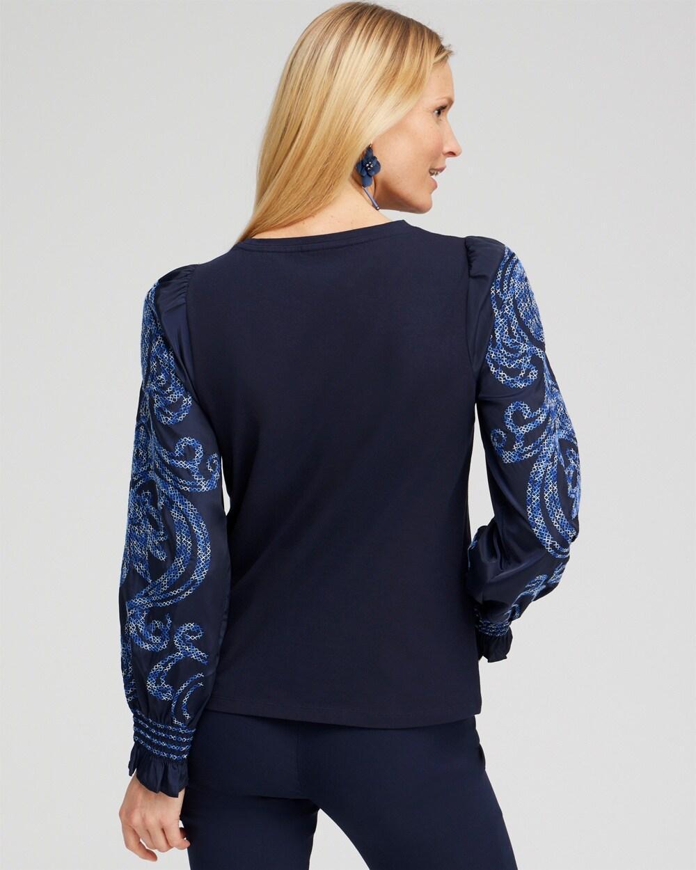 Embroidered Sleeve Top Product Image