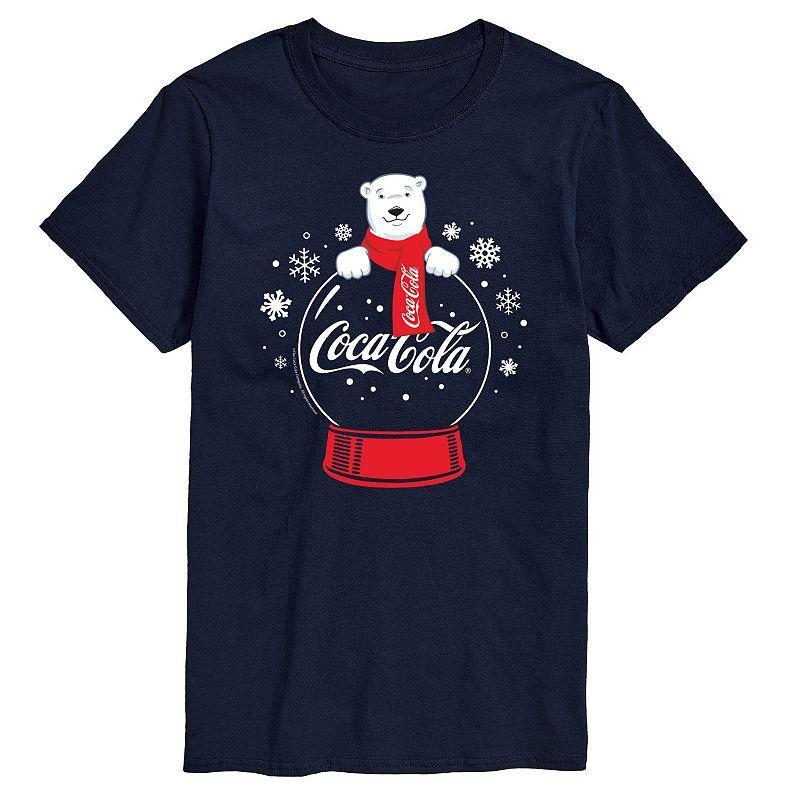 Mens CocaCola Polar Bear Snowglobe Tee Blue Product Image