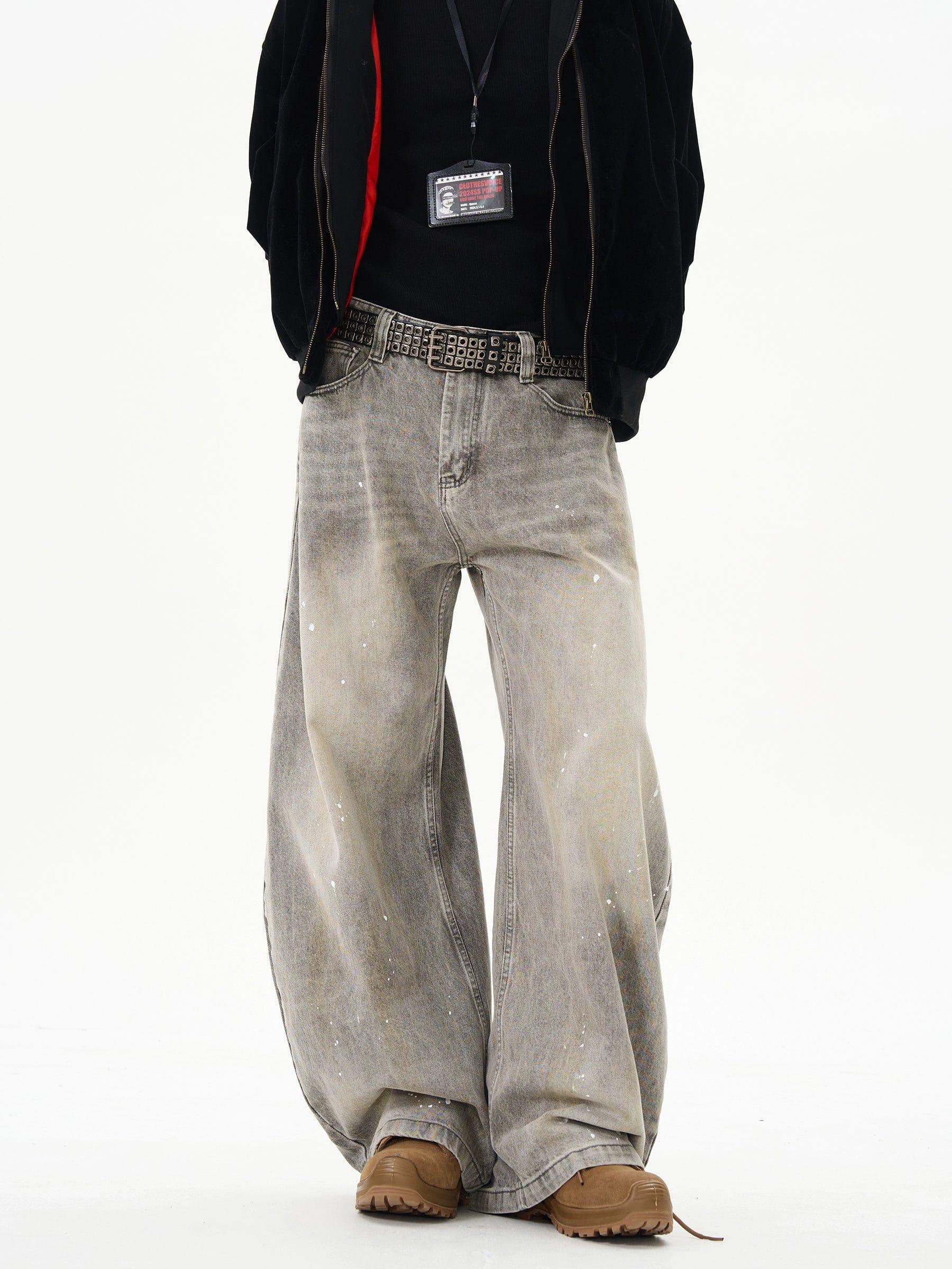 RT No. 12223 GRAY INK DENIM STRAIGHT JEANS Product Image