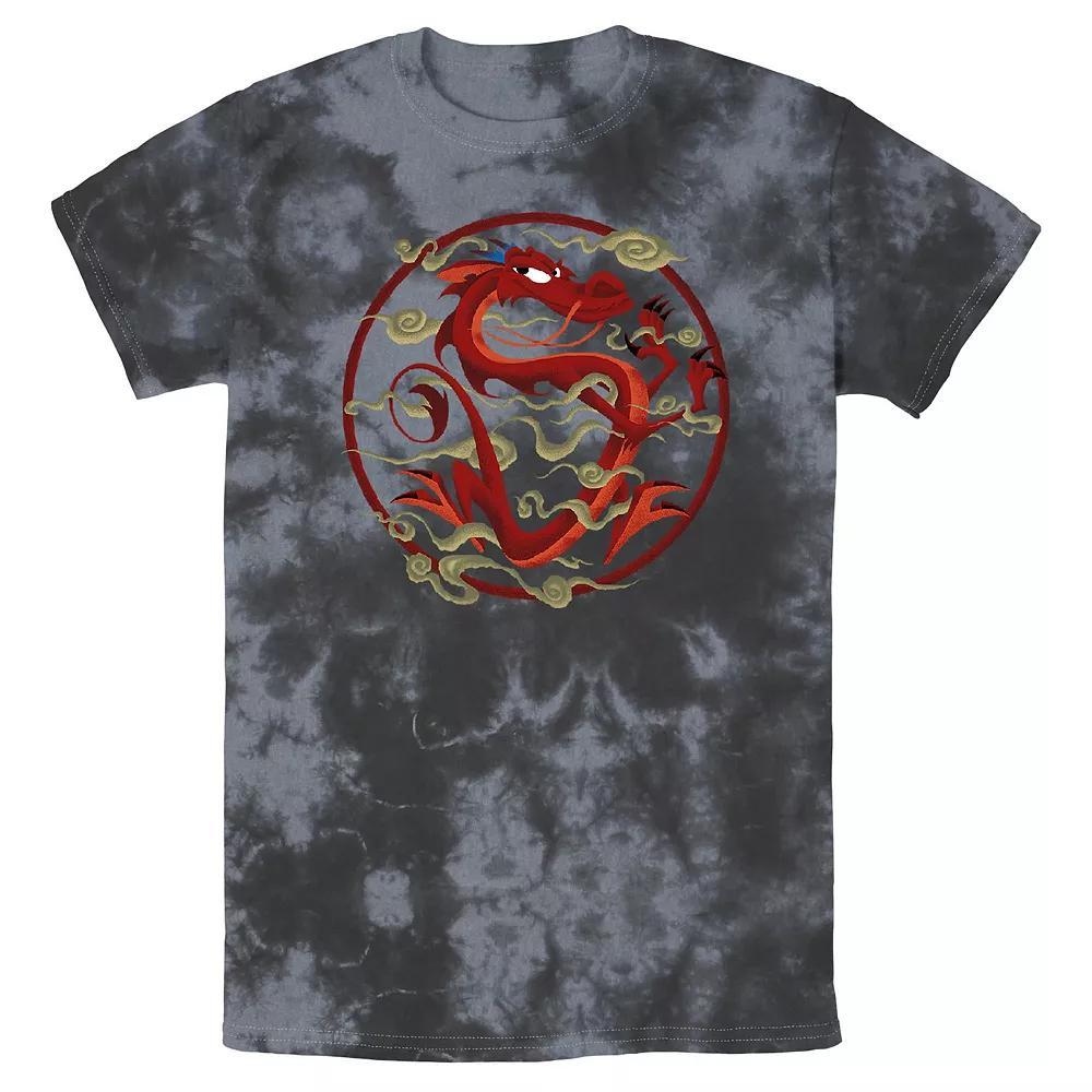 Men's Disney Mulan Mushu Inner Circle Bomabrd Wash Tee, Size: Medium, Black Grey Product Image