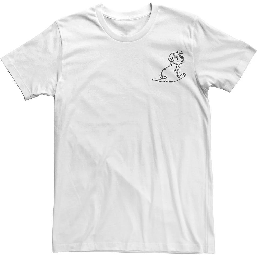Disney's 101 Dalmatians Rolly Left Chest Men's Tee, Size: Medium, White Product Image