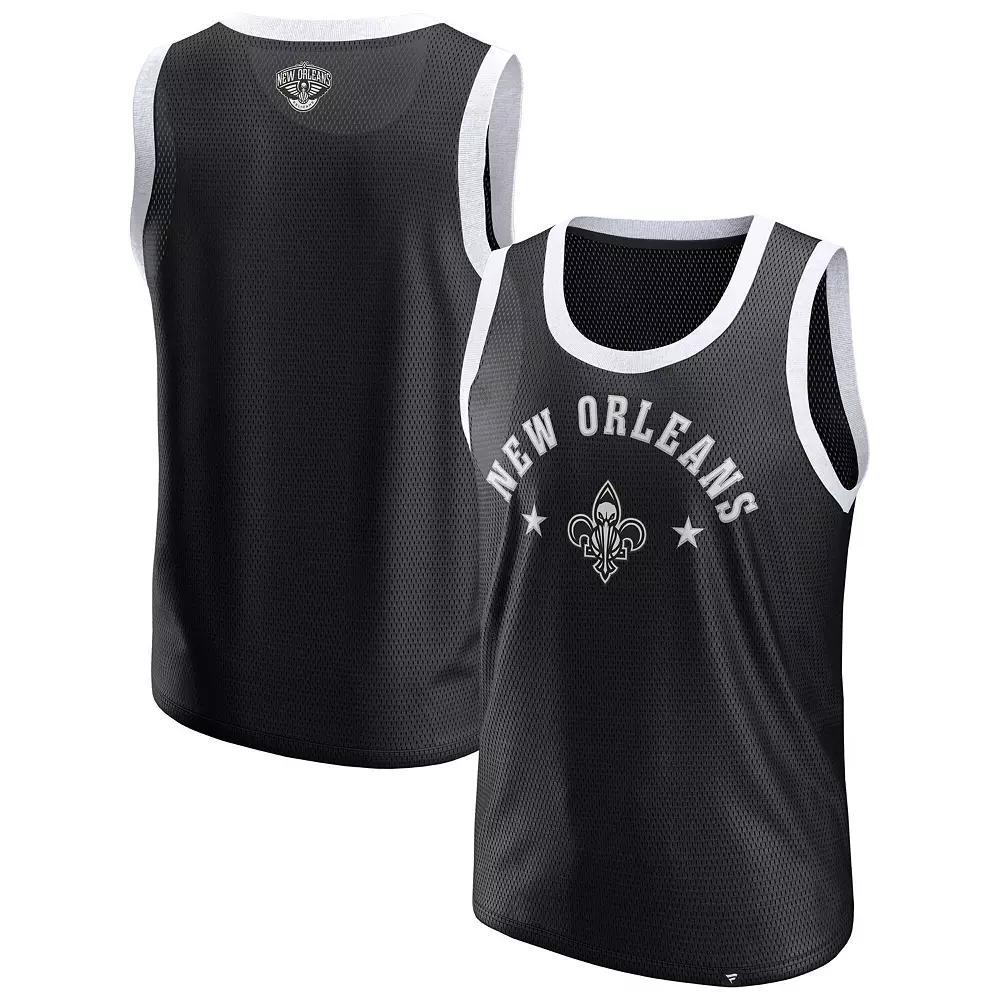Men's Fanatics  Black Indiana Pacers Mesh Tank Top, Size: Small Product Image