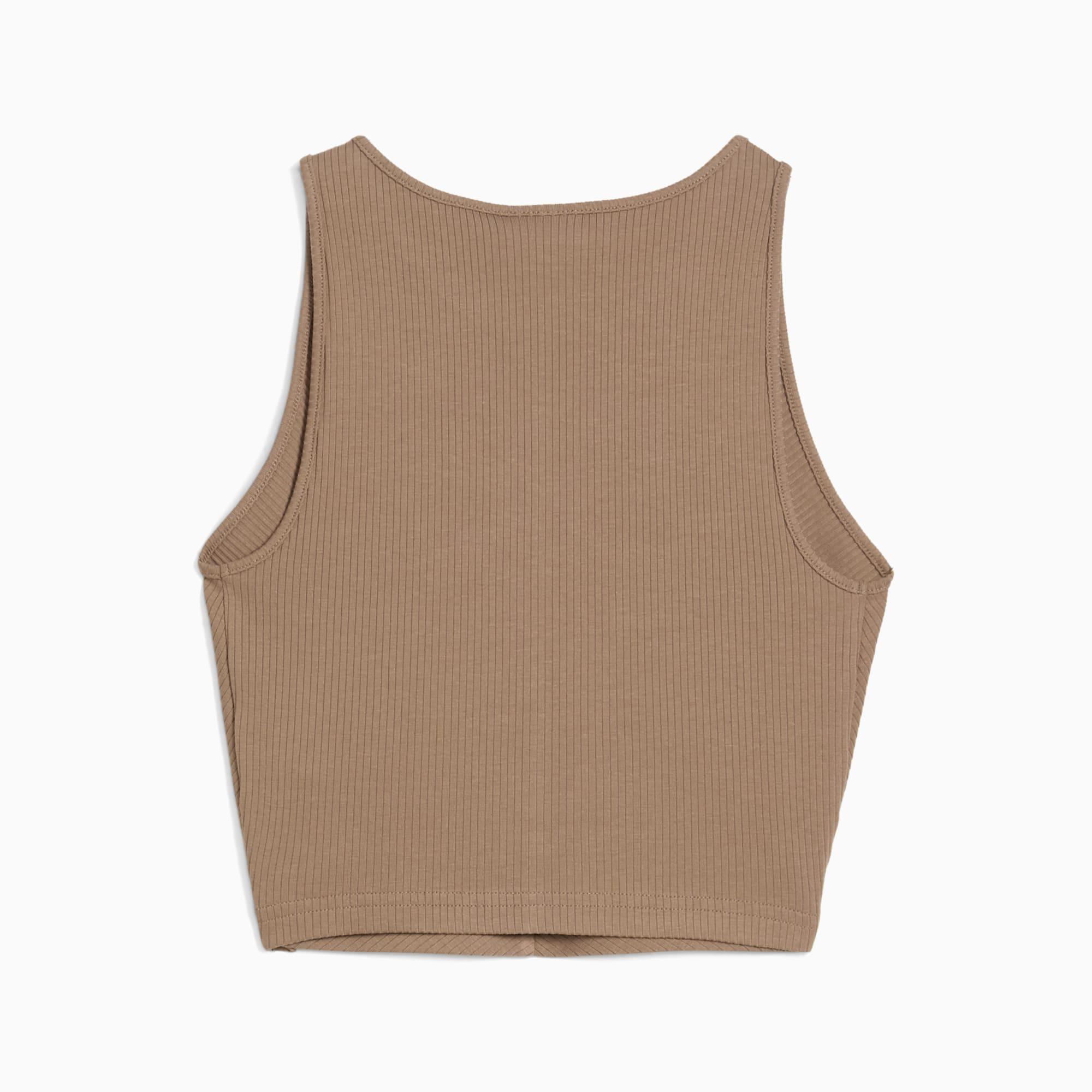 PUMA Wardrobe Essentials Women's Ribbed Crop Top Product Image