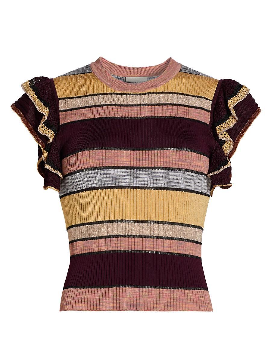 Womens Cecile Striped Knit Top Product Image