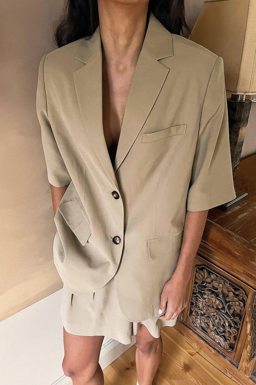 Short Sleeve Blazer Product Image