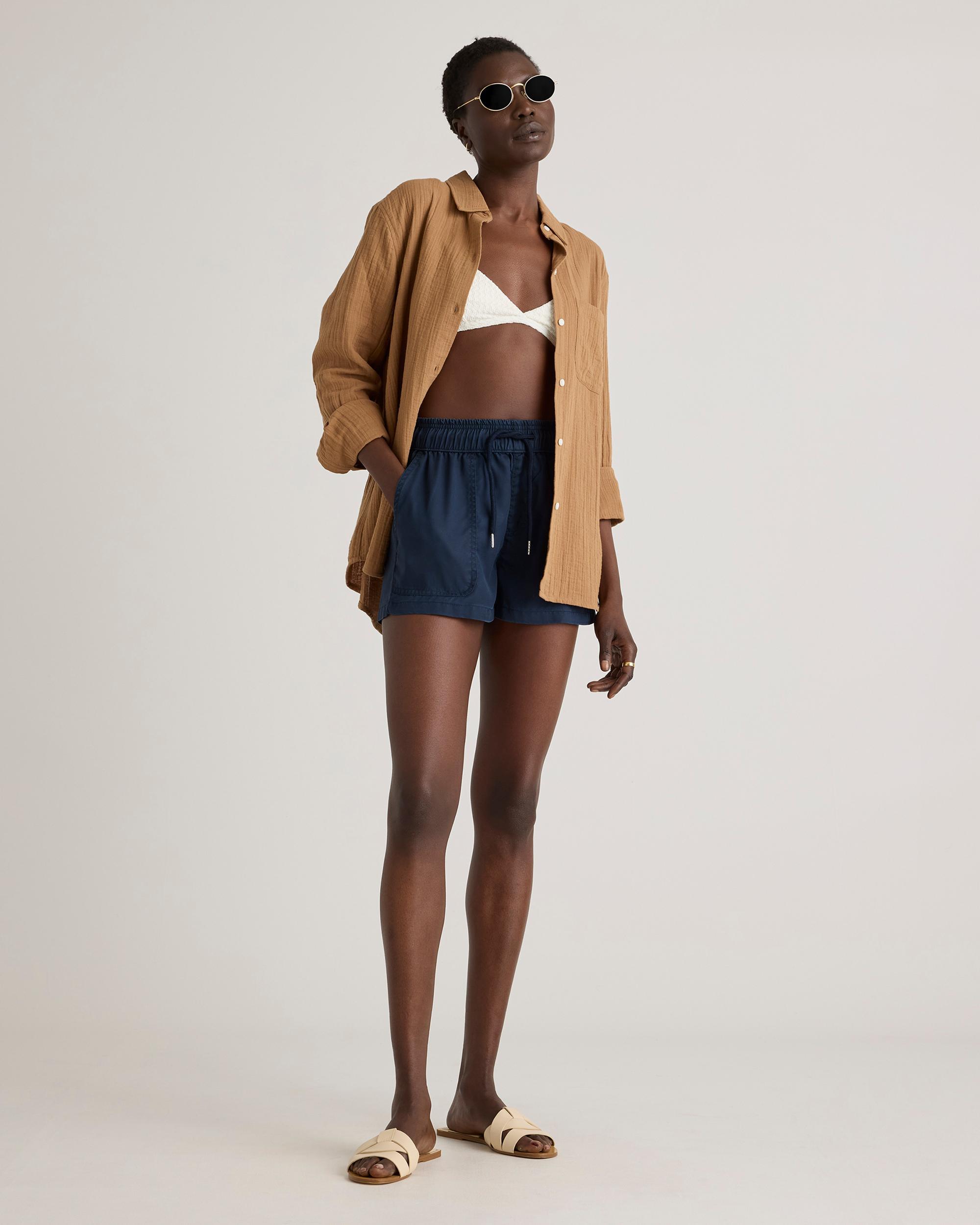 Quince | Women's Vintage Wash Tencel Utility Shorts Size XL Product Image