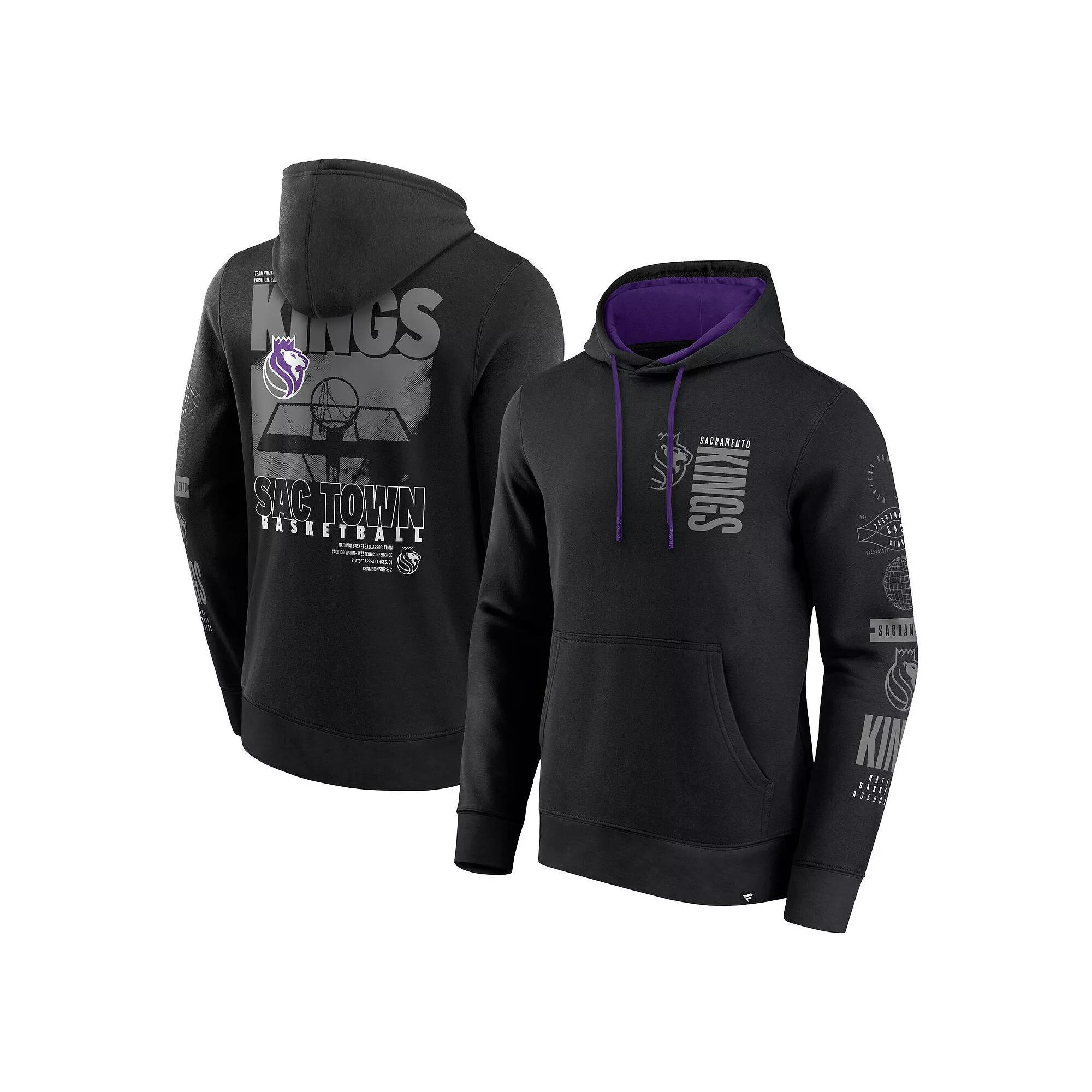 Men's Fanatics Black Sacramento Kings Game Time Crossover Pullover Hoodie, Size: Large, Kng Black Product Image