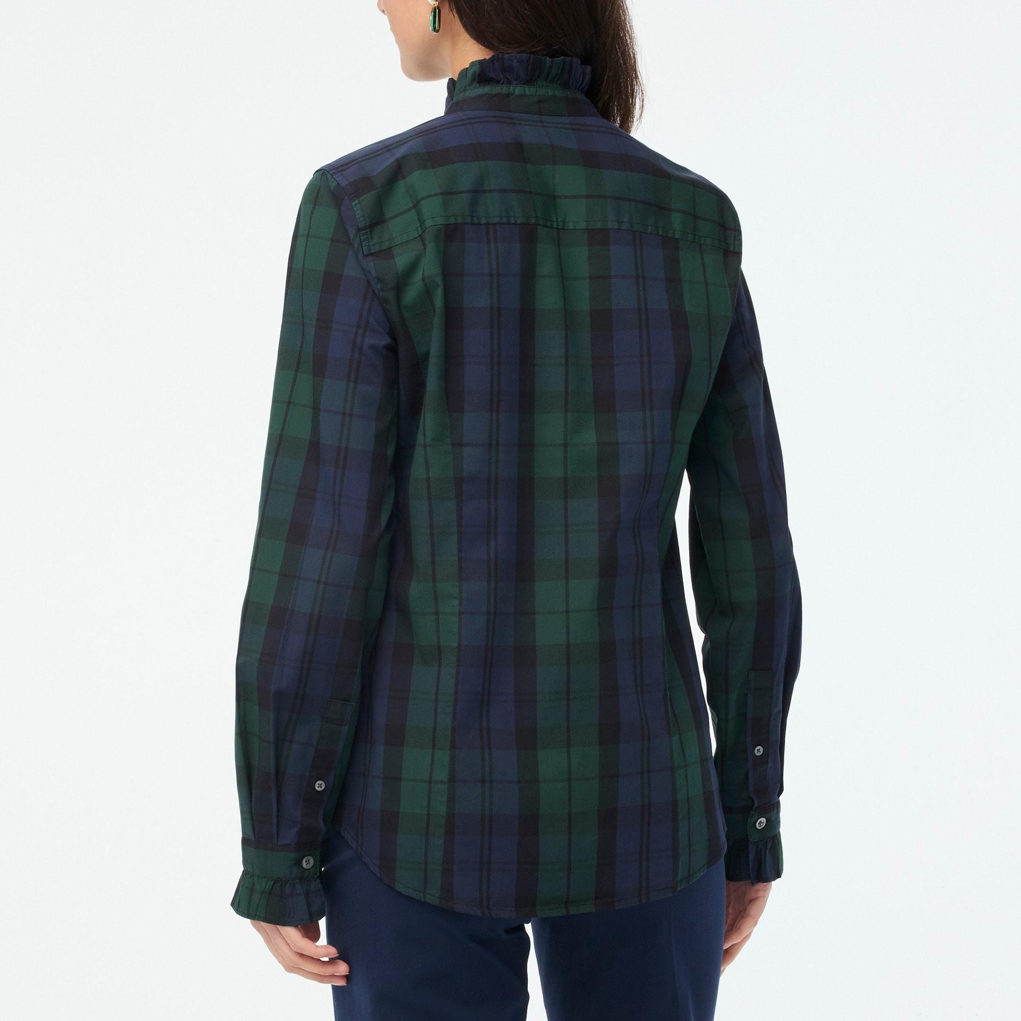 Black Watch ruffleneck button-up Product Image