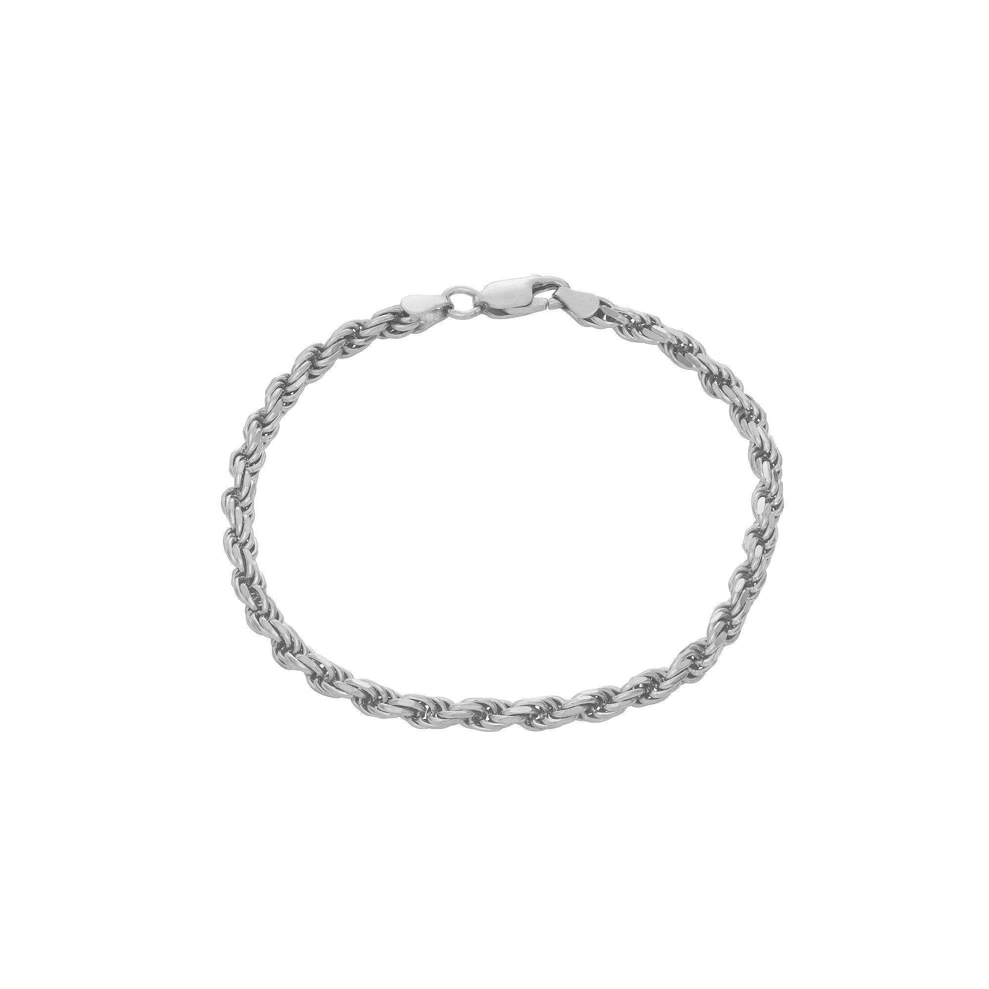 Giorgio di Vicenza Sterling Silver Men's Italian Rope Chain Bracelet, Size: 8" Product Image