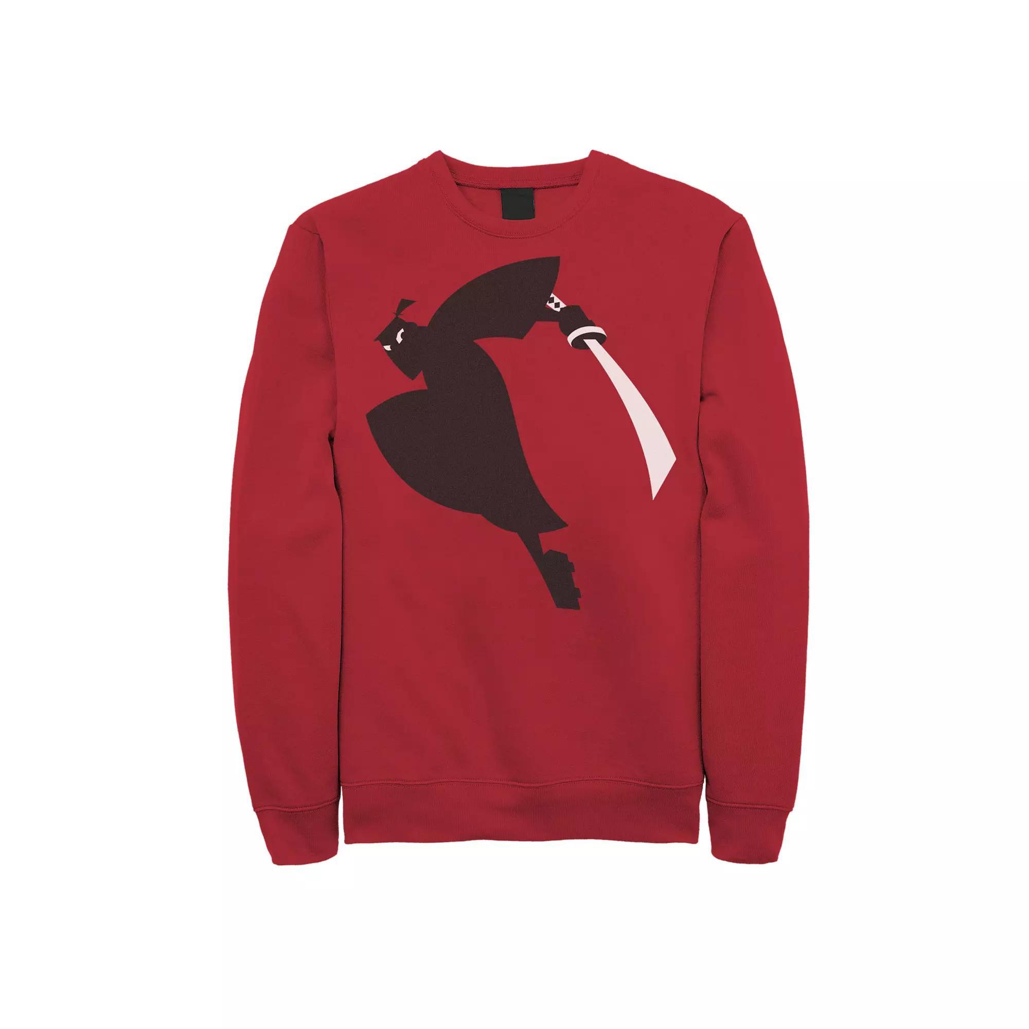 Men's Cartoon Network Samurai Jack Fleece Crewneck Sweatshirt, Size: XL, Red Product Image