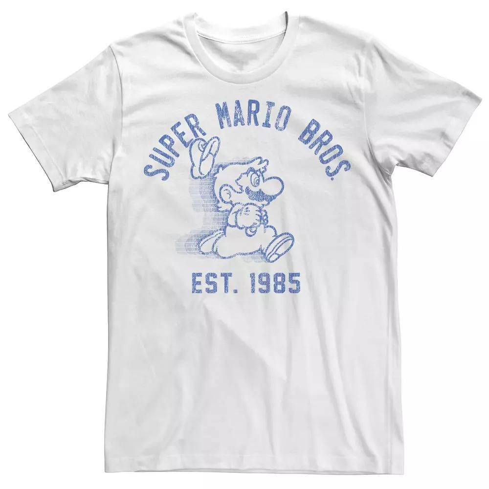 Men's Nintendo Super Mario Running Fade 1985 Vintage Tee, Size: XL, Athletic Grey Product Image