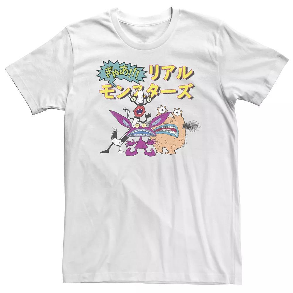 Big & Tall Nickelodeon Aaahh!!! Real Monsters Kanji Group Portrait Tee, Men's, Size: 4XL, White Product Image