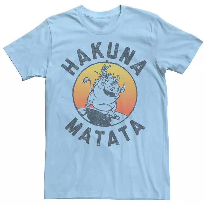 Disneys The Lion King Timon & Pumba Mens Hakuna Matata Lifestyle Tee Athletic Grey Product Image