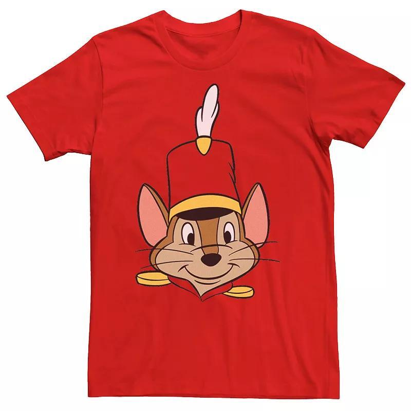 Disney's Dumbo Timothy Q. Mouse Men's Big Face Tee, Size: XL, Red Product Image