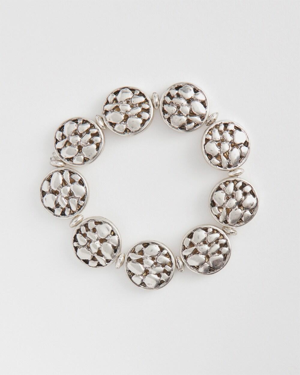 Reversible Mixed Metal Stretch Bracelet Product Image