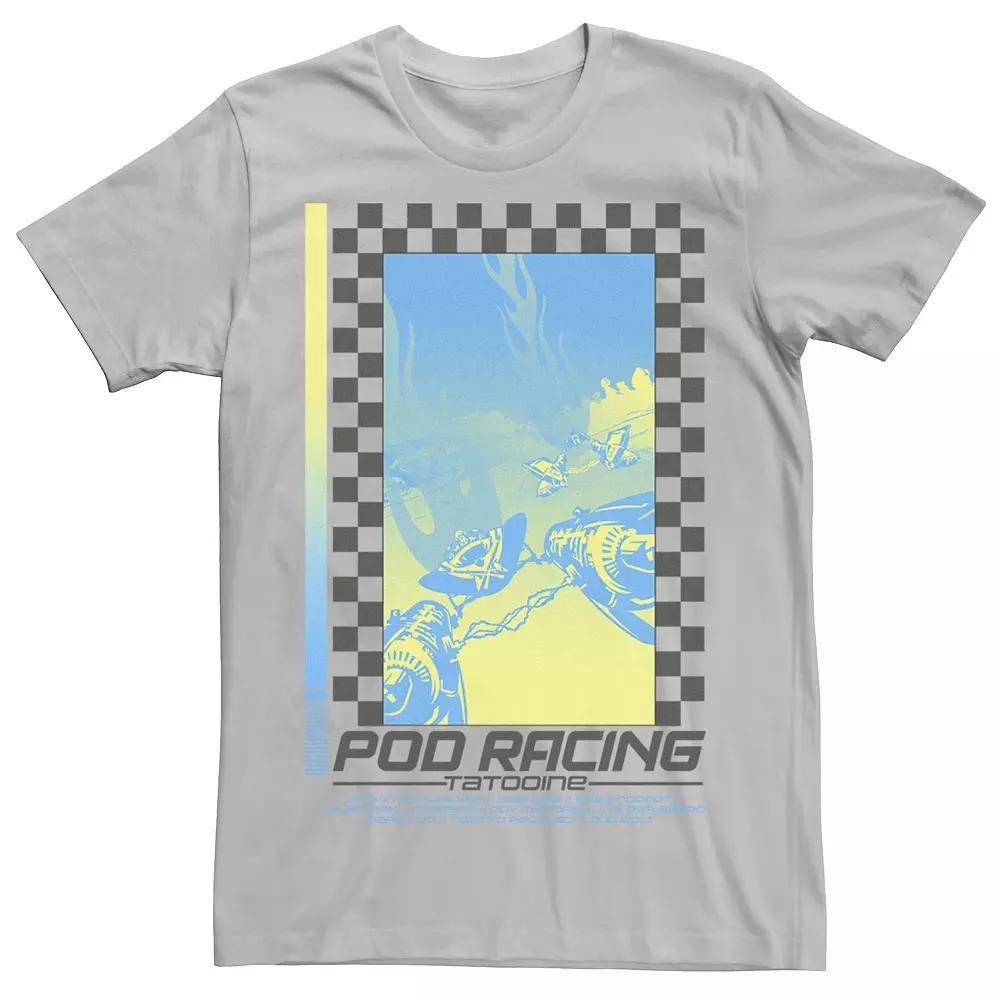 Men's Star Wars Pod Racing Poster Tee, Size: Small, Silver Product Image