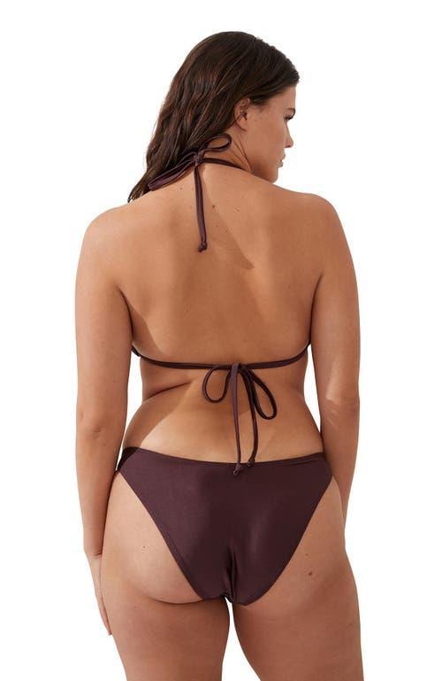 COTTON ON BODY Women's Refined High Side Brazilian Bikini Bottom in Willow Brown Shimmer at Nordstrom, Size X-Small Product Image