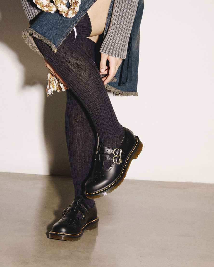 Dr. Martens Womens 8065 Mary Jane Buckle Leather Shoes Product Image