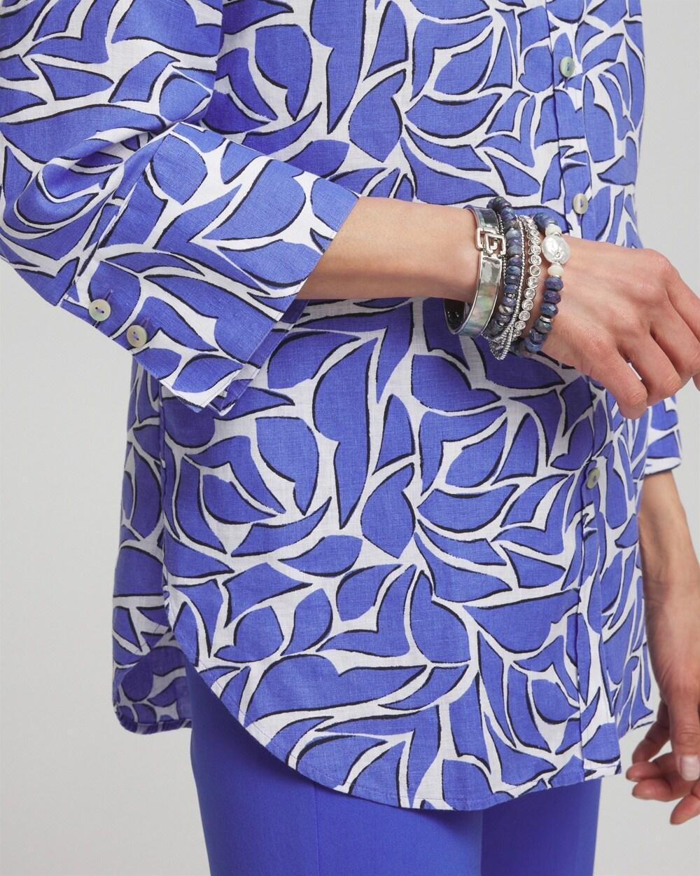 No Iron™ Linen Reef 3/4 Sleeve Shirt Product Image