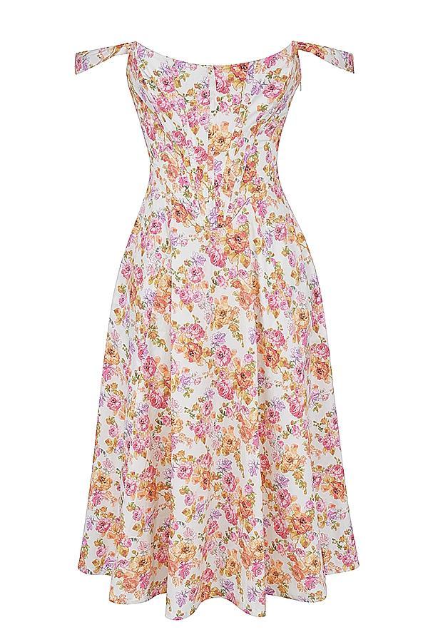 Saira Ivory Floral Midi Sundress Product Image