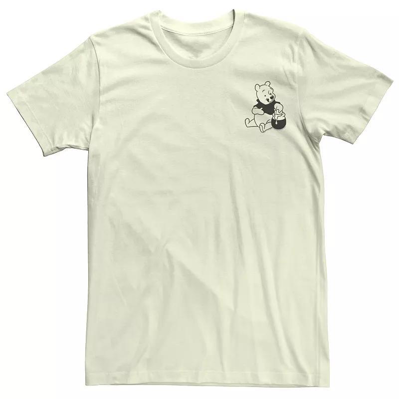 Disney's Winnie The Pooh Simple Left Chest Men's Tee, Size: Medium, Natural Product Image