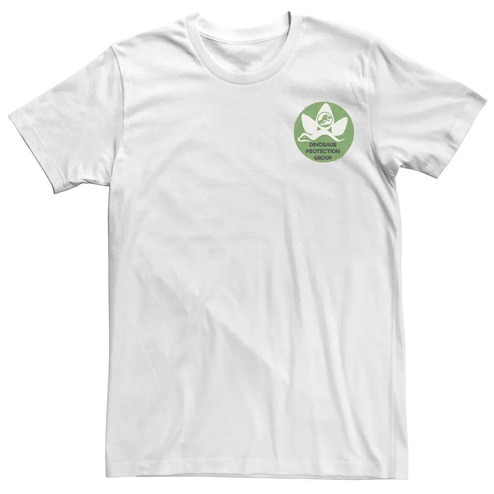 Men's Jurassic World Two Protection Group Badge Tee, Size: Small, White Product Image