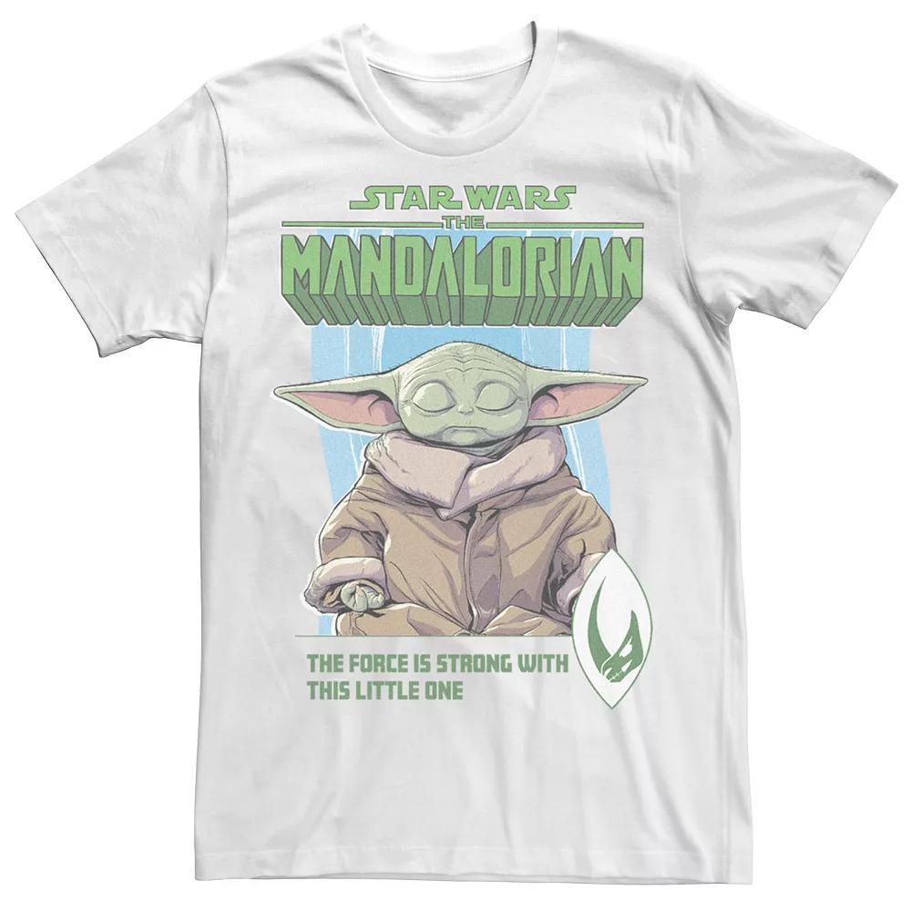 Men's The Mandalorian Grogu Force Tee, Size: XS, White Product Image