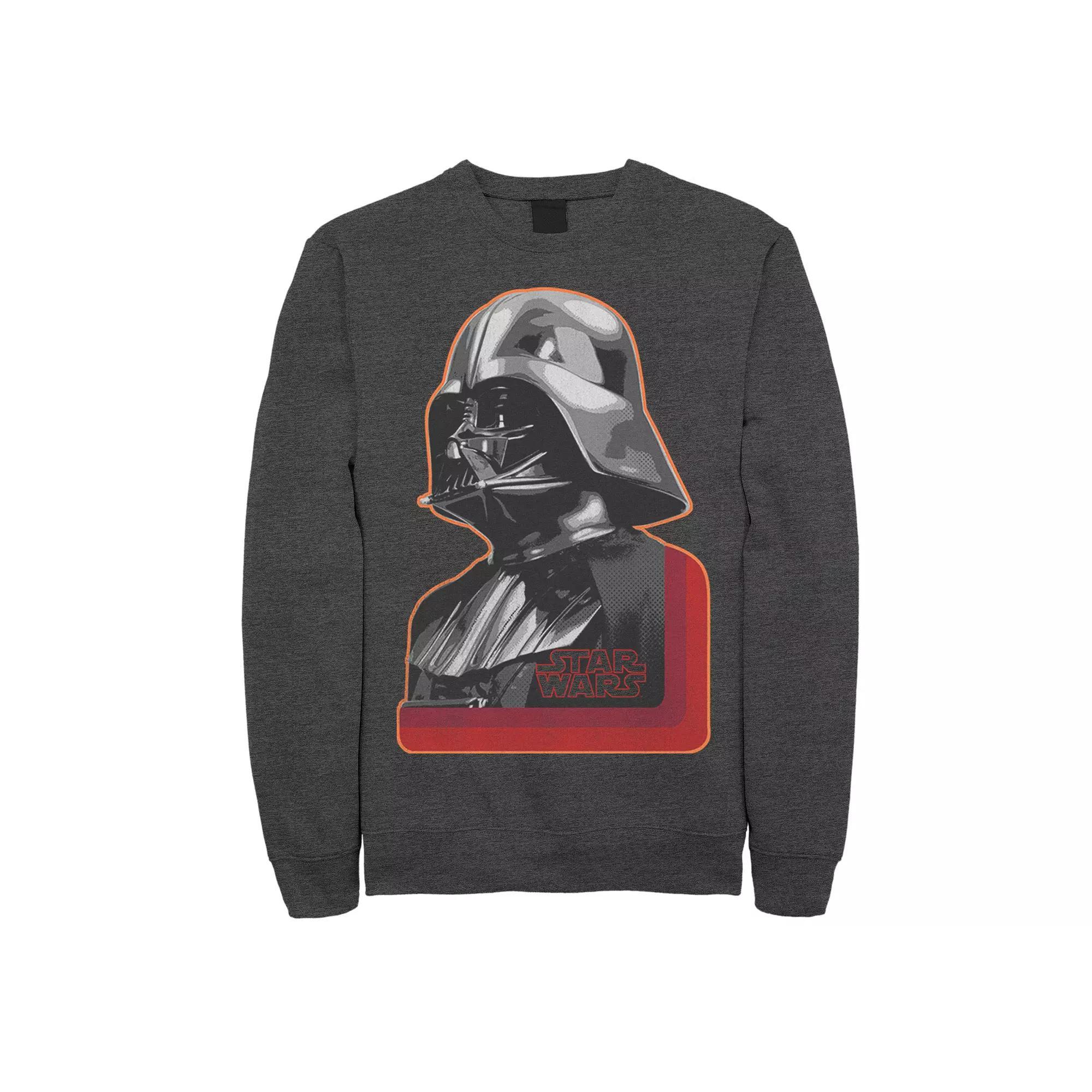 Men's Star Wars Vader Profile Sweatshirt, Size: XXL, Grey Heather Product Image