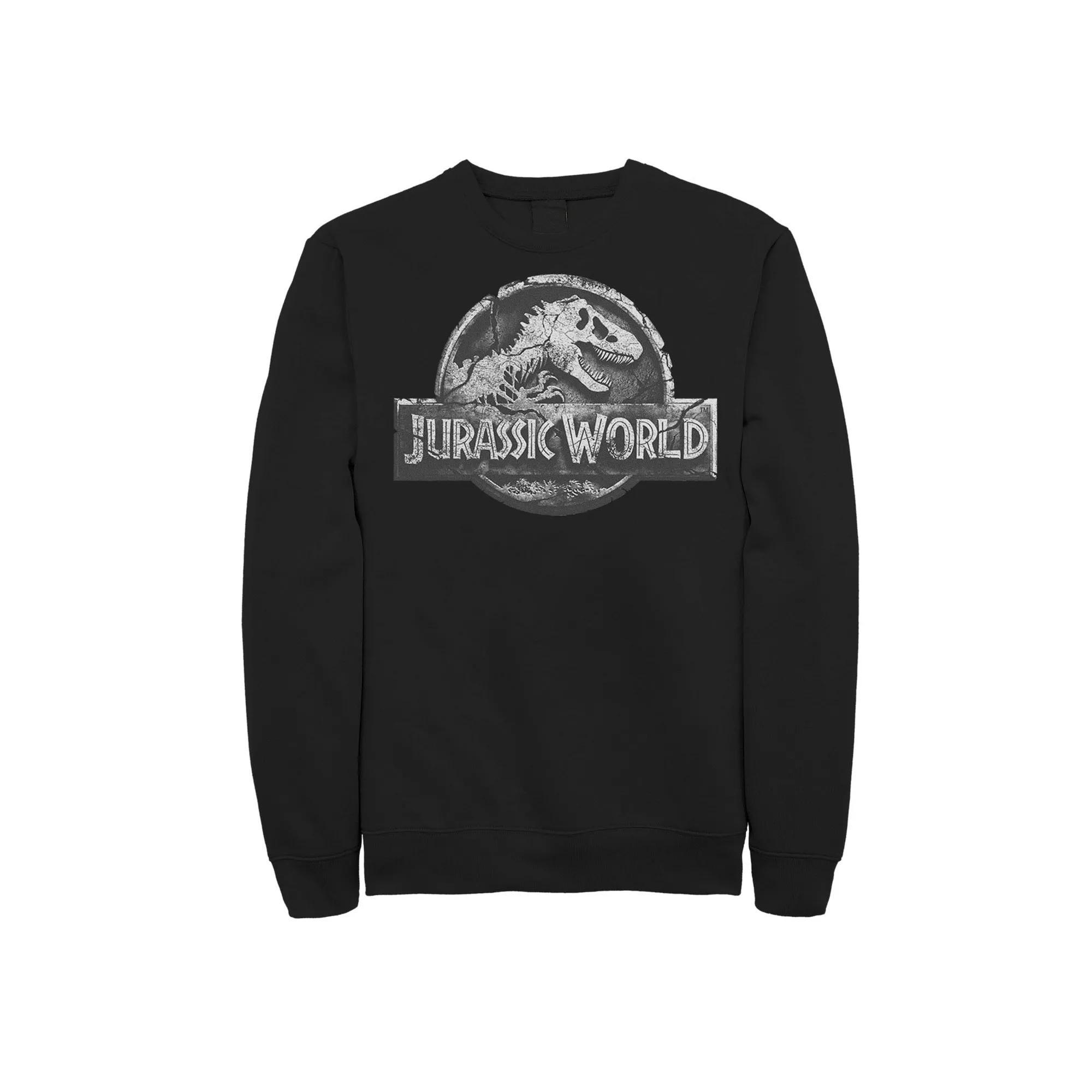 Men's Jurassic World Two Return Stone Logo Sweatshirt, Size: XL, Black Product Image