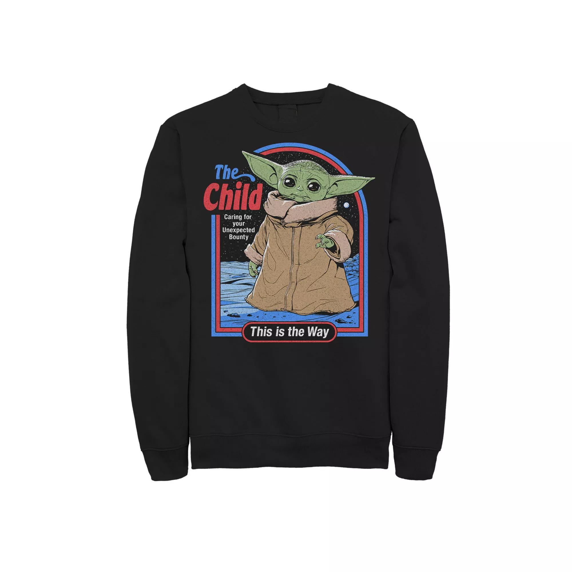 Men's Star Wars The Mandalorian Unexpected Bounty Graphic Fleece Sweatshirt, Size: Large, Black Product Image