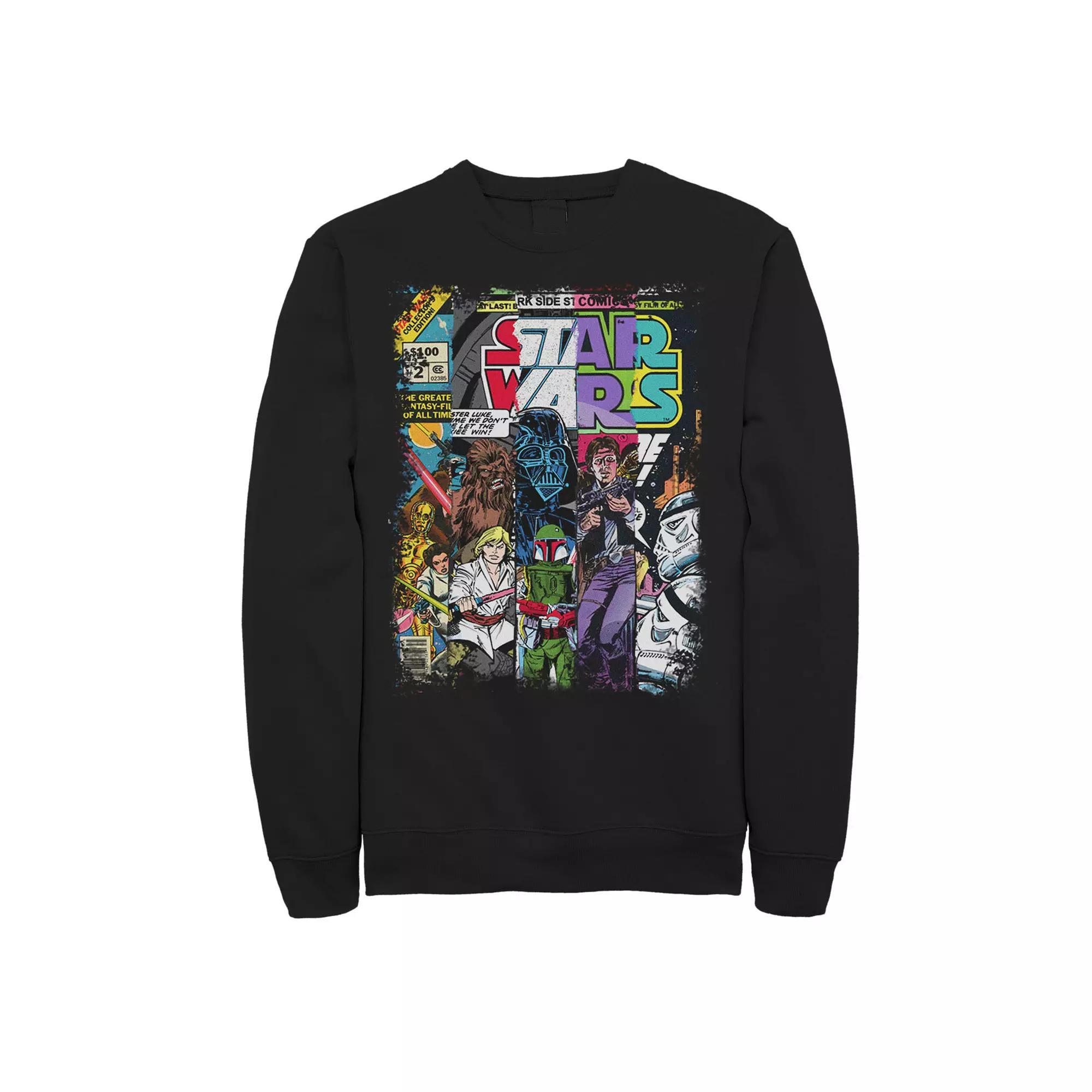 Men's Star Wars The Mandalorian Child Light C1 Graphic Fleece Sweatshirt, Size: Small, Black Product Image