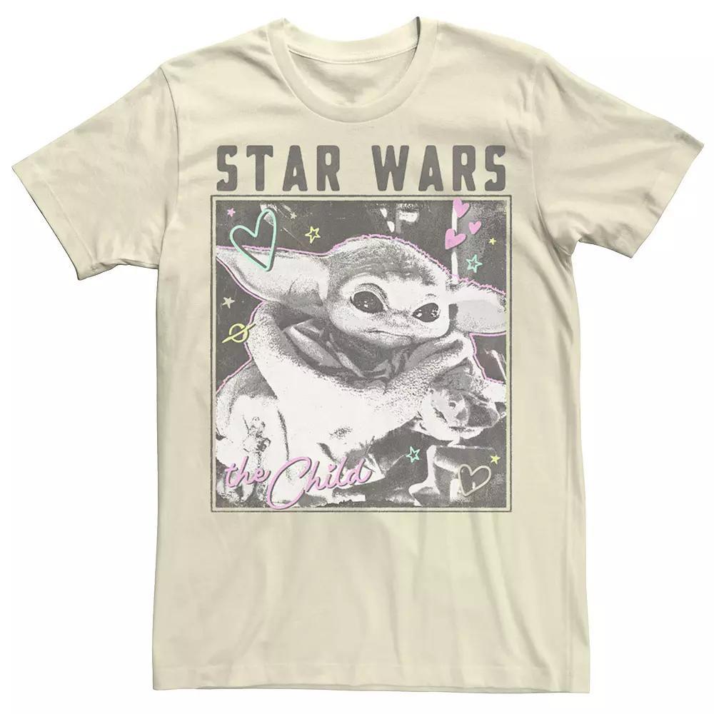 Men's Star Wars The Child Doodle Photo Tee, Size: XXL, Light Blue Product Image