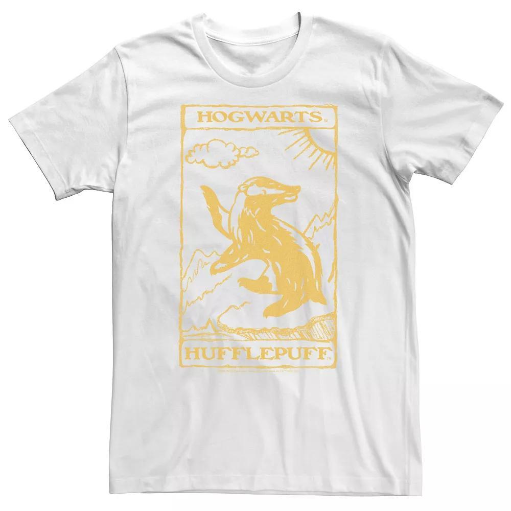 Big & Tall Harry Potter Hufflepuff Vintage Poster Tee, Men's, Size: 3XL Tall, White Product Image