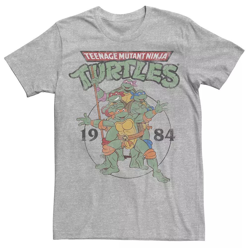 Mens Teenage Mutant Ninja Turtles Group Elite Tee Athletic Grey Product Image