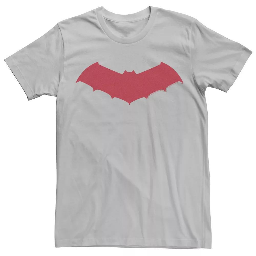 Men's DC Comics Batman Red Chest Logo Tee, Size: Large, Silver Product Image