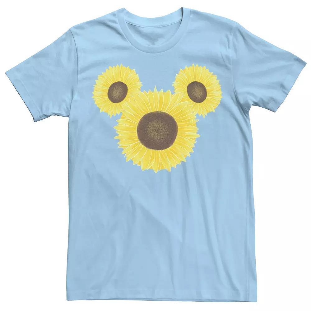 Disney's Mickey & Friends Mickey Sunflower Ears Men's Tee, Size: Small, Light Blue Product Image