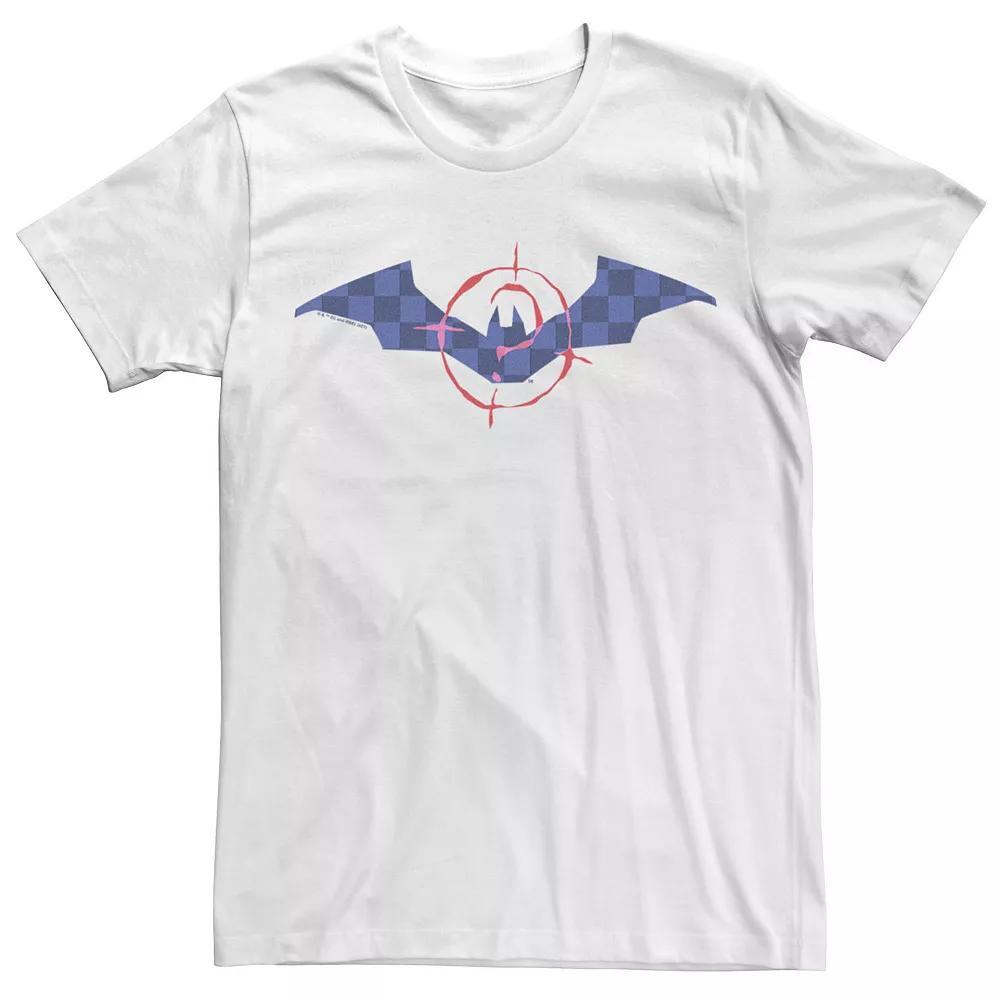 Men's DC Comics The Batman Mask Up Red And Blue Tee, Size: XS, White Product Image