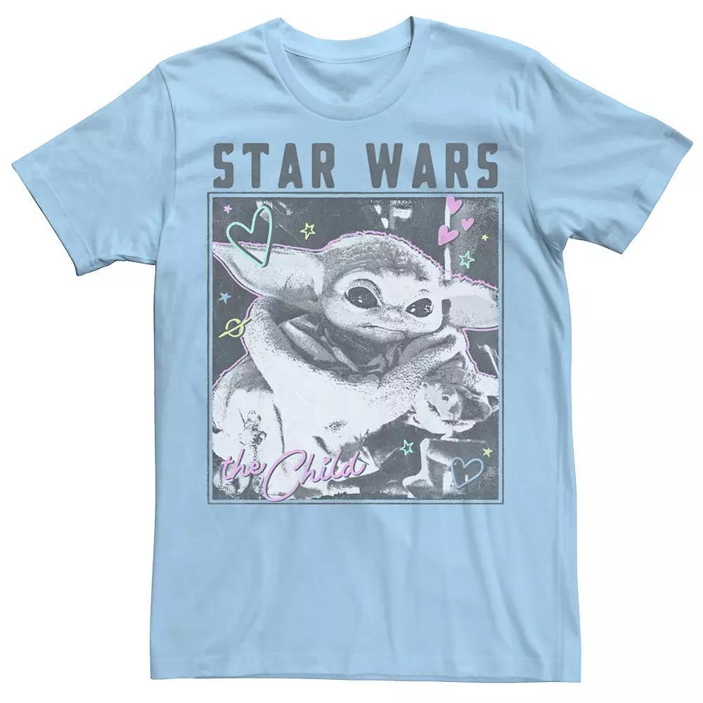 Men's Star Wars The Child Doodle Photo Tee, Size: XXL, Light Blue Product Image