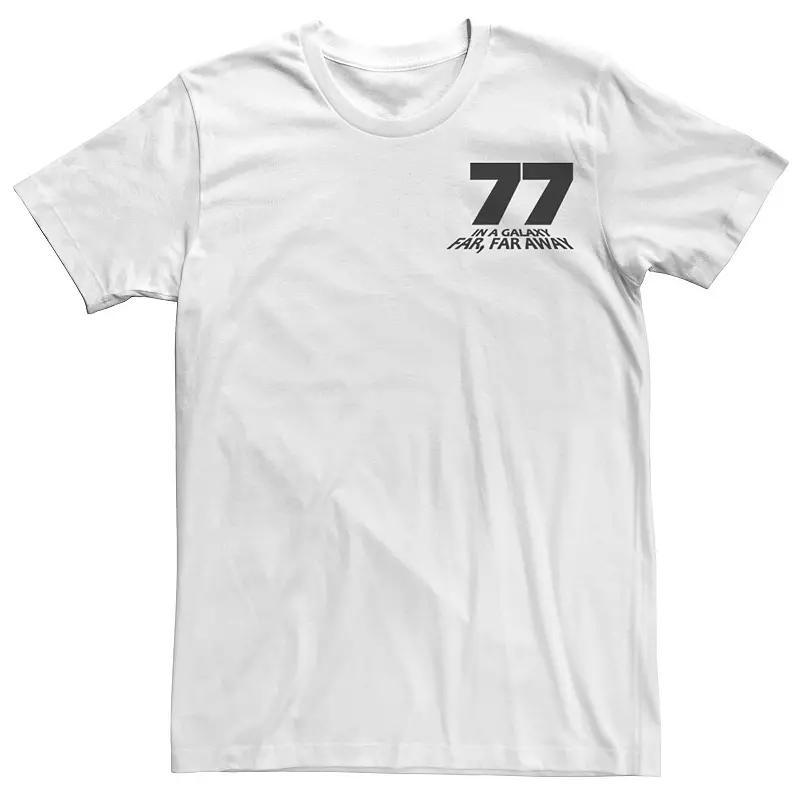 Men's Star Wars Far, Far Away 77 Left Chest Graphic Tee, Size: Medium, White Product Image