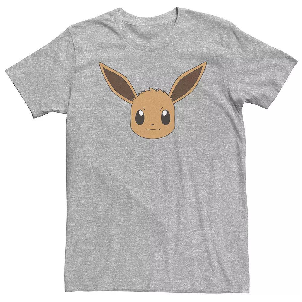 Big & Tall Pokemon Eevee Face Tee, Men's, Size: XXL Tall, Athletic Grey Product Image