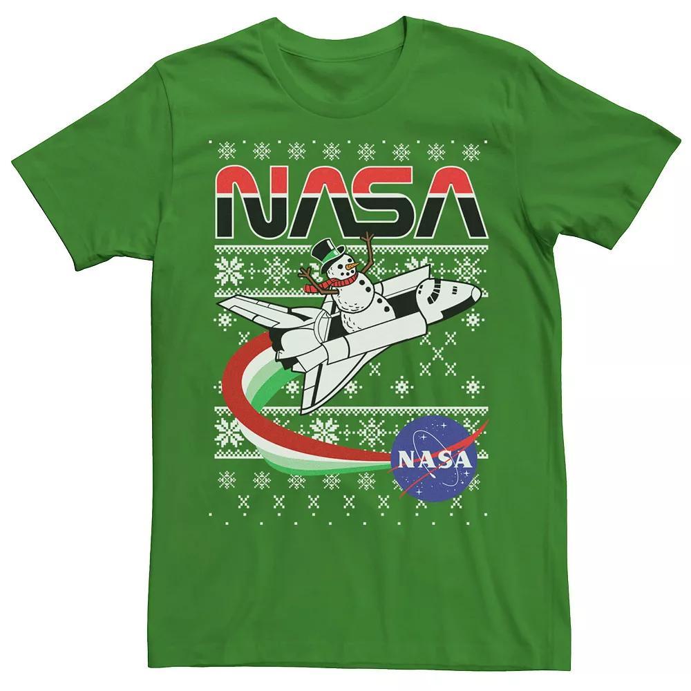 Mens NASA Santa Rocket Ugly Christmas Sweater Tee Product Image
