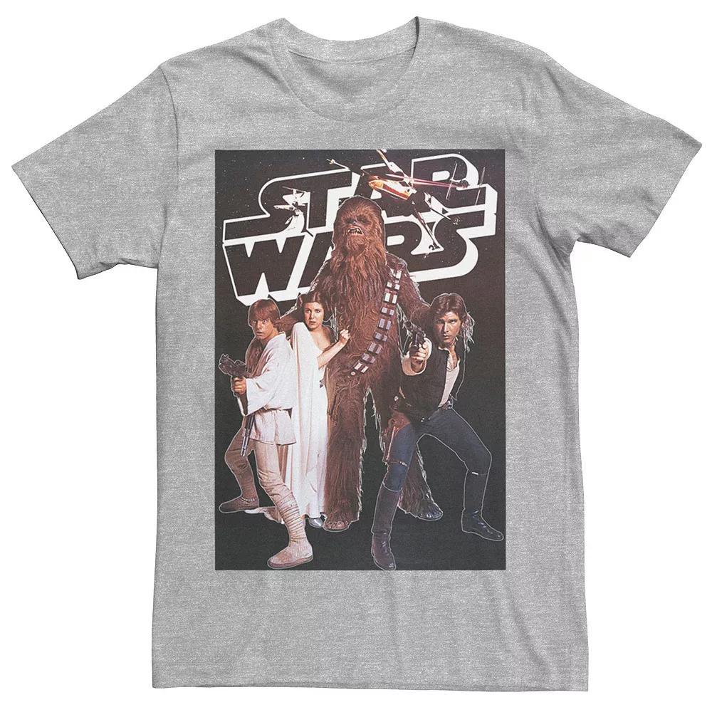Men's Star Wars Vintage Group Poster Tee, Size: Medium, Red Grey Product Image