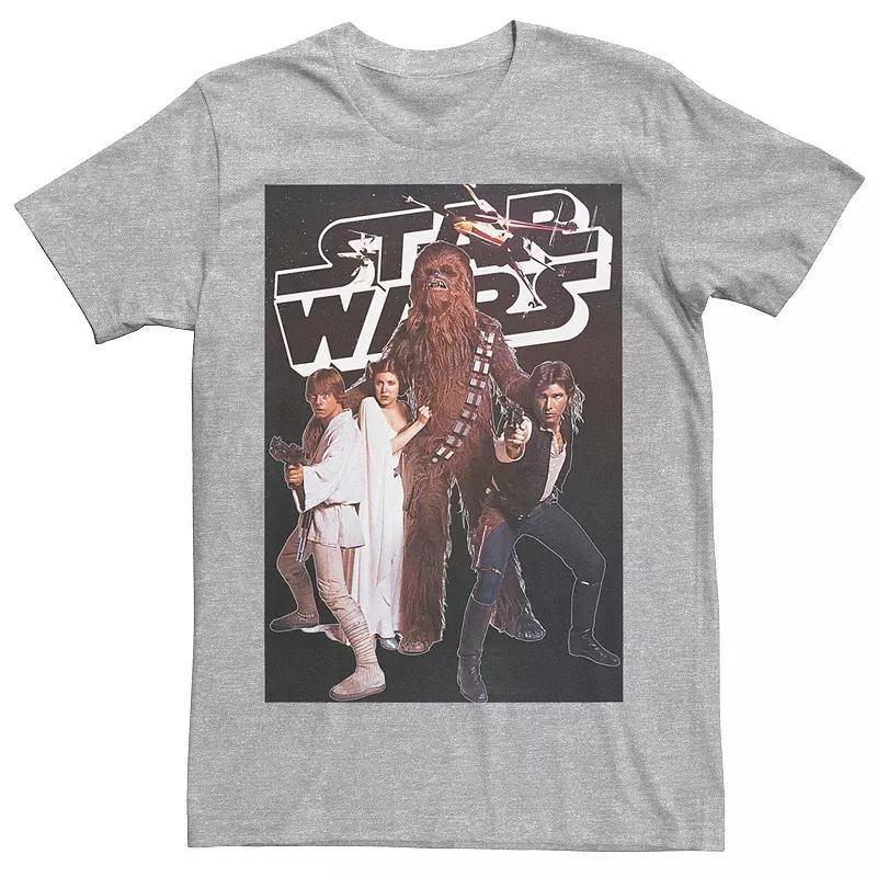 Men's Star Wars Vintage Group Poster Tee, Size: Medium, Red Grey Product Image