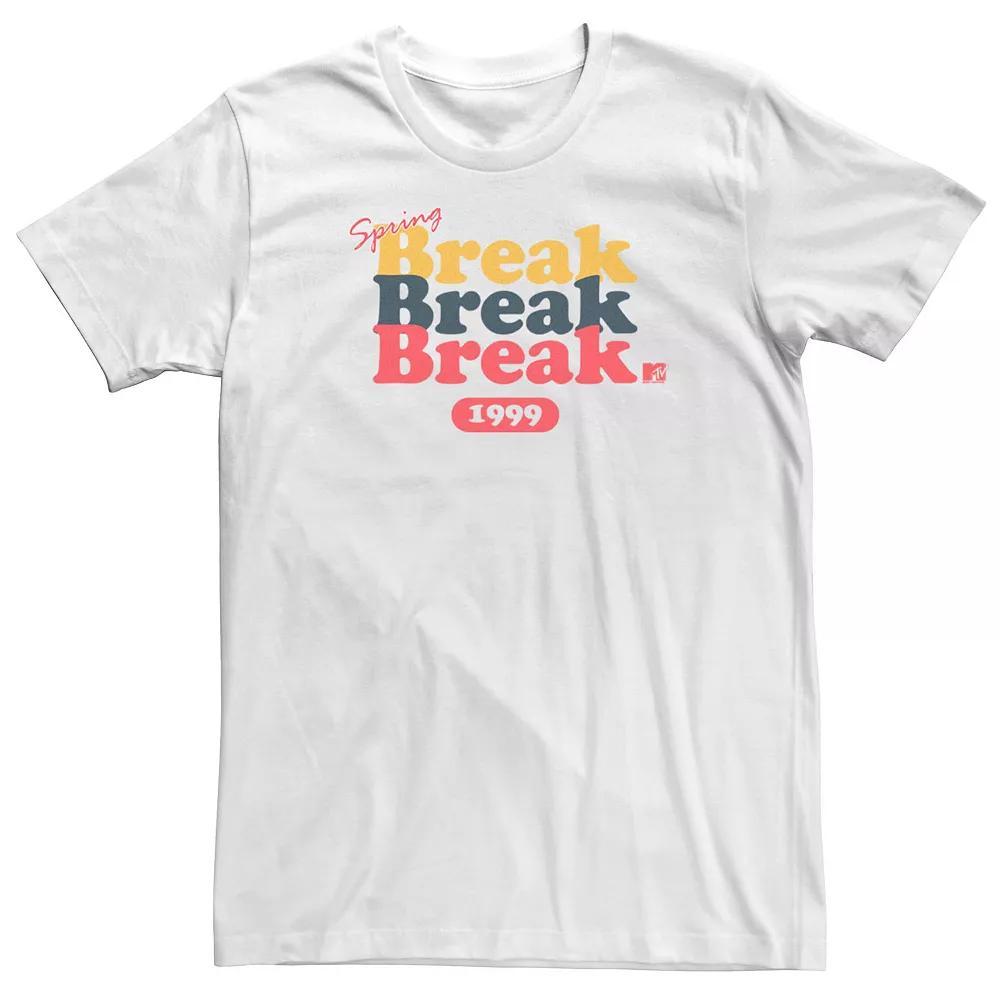 Men's MTV Retro Spring Break 1999 Short Sleeve Tee, Size: 3XL, White Product Image