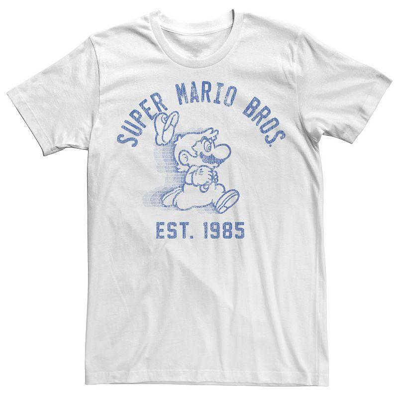 Men's Nintendo Super Mario Running Fade 1985 Vintage Tee, Size: XL, Athletic Grey Product Image